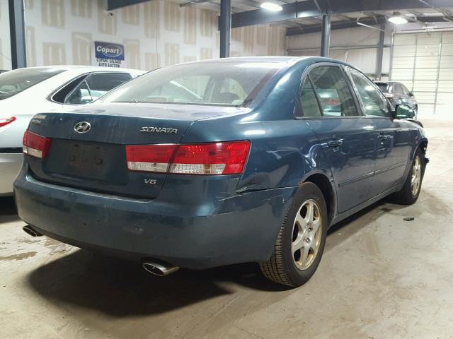 5NPEU46F06H096172 - 2006 HYUNDAI SONATA GLS BLUE photo 4