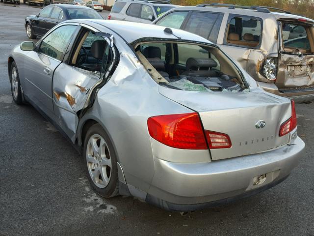 JNKCV51F24M705054 - 2004 INFINITI G35 SILVER photo 3