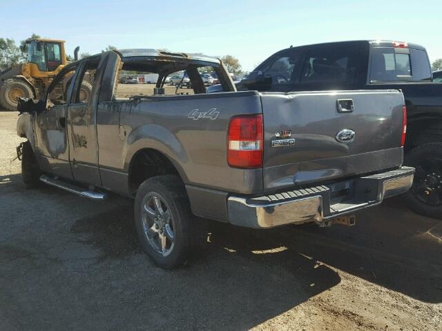 1FTPX14545FB43186 - 2005 FORD F150 GRAY photo 3