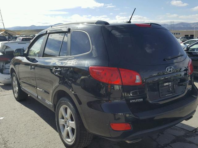 5NMSH73E48H130697 - 2008 HYUNDAI SANTA FE S BLACK photo 3