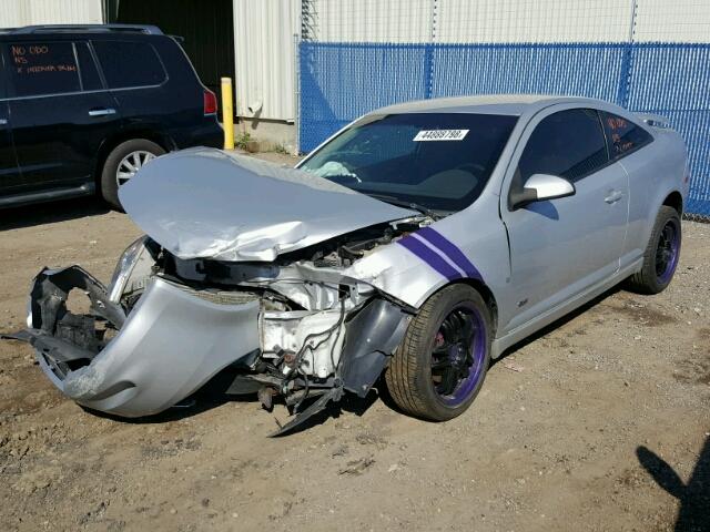 1G1AM15B077417377 - 2007 CHEVROLET COBALT SS SILVER photo 2