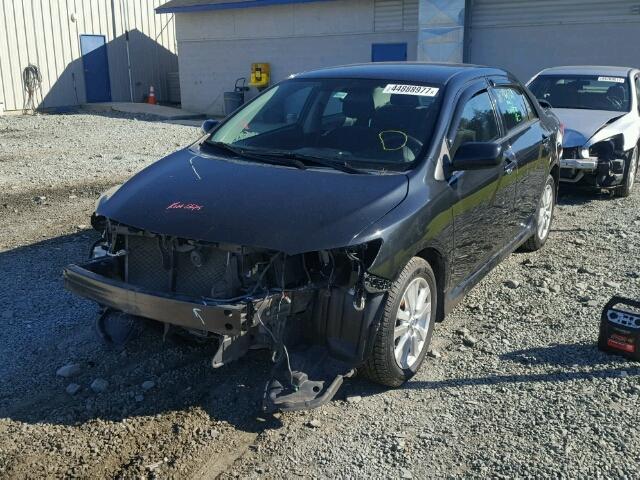 2T1BU4EE4AC494587 - 2010 TOYOTA COROLLA BA BLACK photo 2