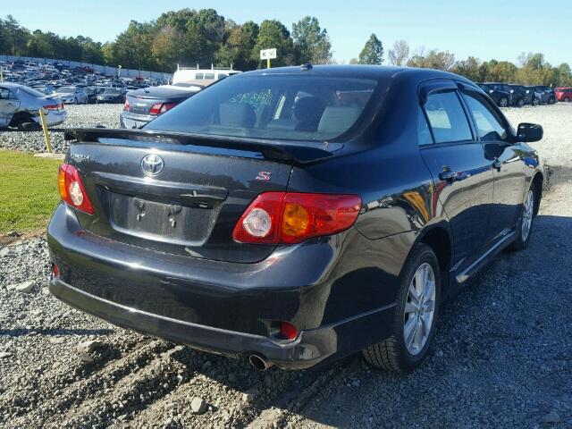 2T1BU4EE4AC494587 - 2010 TOYOTA COROLLA BA BLACK photo 4