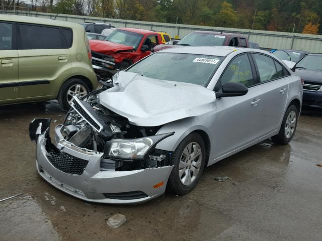 1G1PA5SG0D7312487 - 2013 CHEVROLET CRUZE LS SILVER photo 2