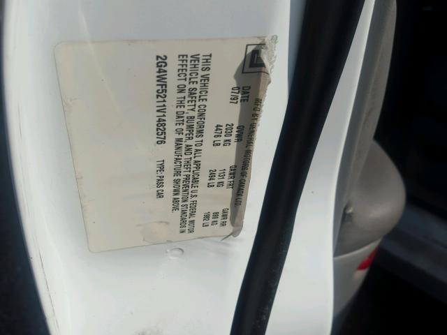 2G4WF5211V1482576 - 1997 BUICK REGAL GS Blanc photo 10