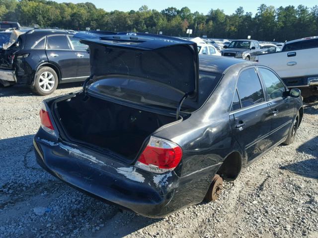 4T1BE32K15U003978 - 2005 TOYOTA CAMRY LE BLACK photo 4