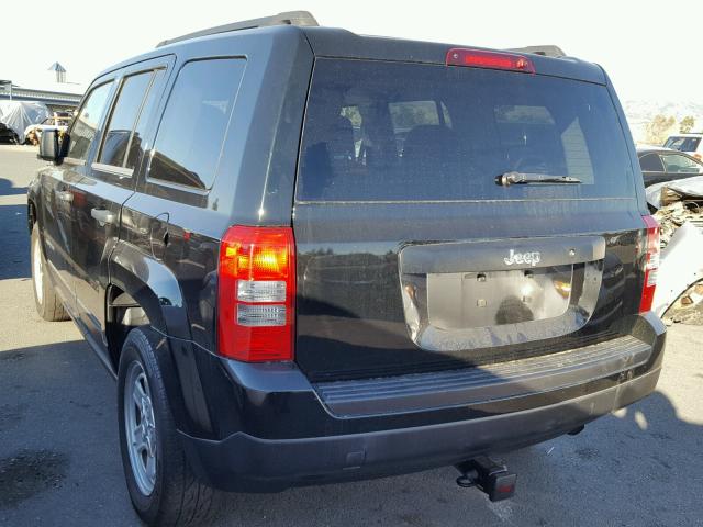 1C4NJPBA3DD254463 - 2013 JEEP PATRIOT SP BLACK photo 3