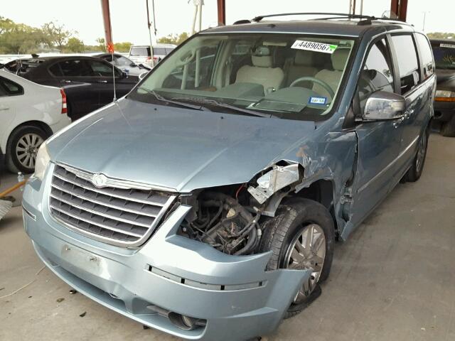 2A8HR64X38R689674 - 2008 CHRYSLER TOWN & COU BLUE photo 2