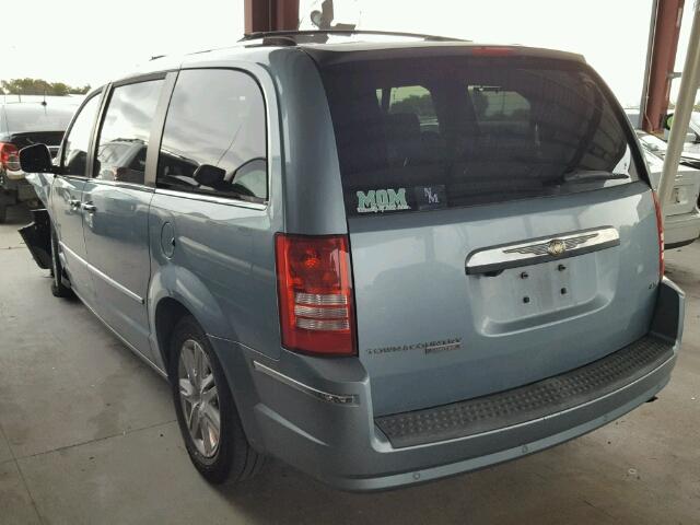 2A8HR64X38R689674 - 2008 CHRYSLER TOWN & COU BLUE photo 3