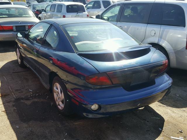 1G2JB124X27224864 - 2002 PONTIAC SUNFIRE SE BLUE photo 3