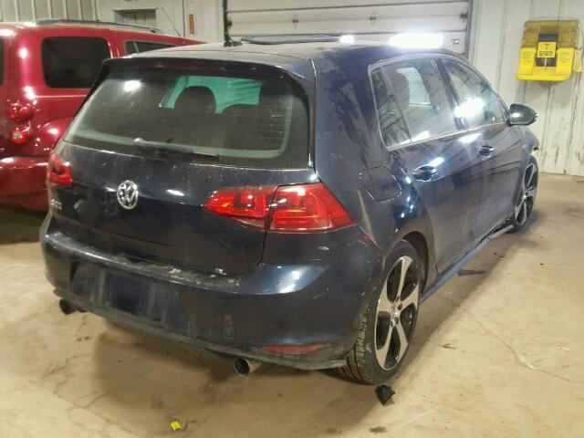 3VW4T7AU5FM090171 - 2015 VOLKSWAGEN GTI BLUE photo 4