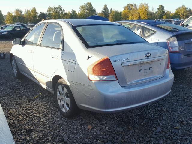 KNAFE221795609080 - 2009 KIA SPECTRA EX SILVER photo 3