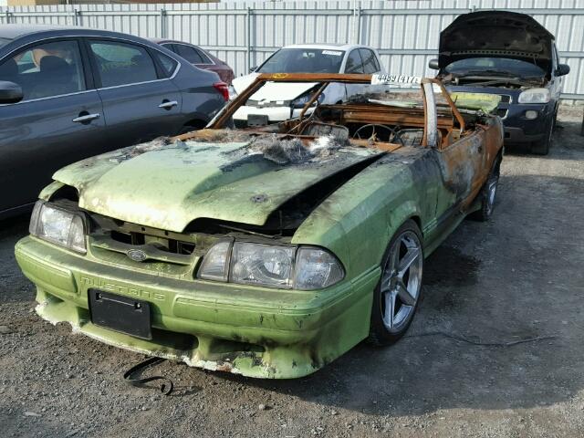 1FABP2735GF281161 - 1986 FORD MUSTANG LX GREEN photo 2