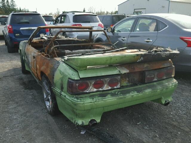 1FABP2735GF281161 - 1986 FORD MUSTANG LX GREEN photo 3