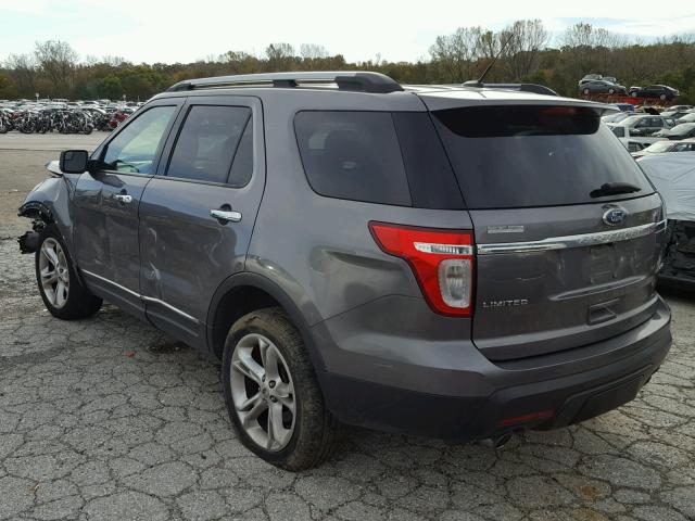 1FMHK8F87BGA32099 - 2011 FORD EXPLORER L GRAY photo 3