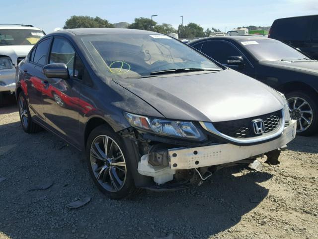 2HGFB2F54FH546762 - 2015 HONDA CIVIC LX GRAY photo 1