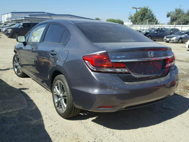 2HGFB2F54FH546762 - 2015 HONDA CIVIC LX GRAY photo 3