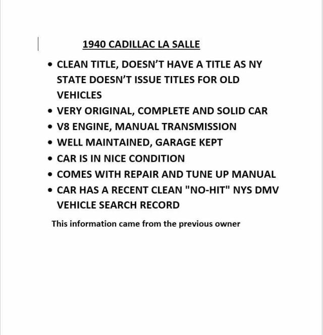 4322999 - 1940 CADILLAC LASALLE შავი ფოტო 9