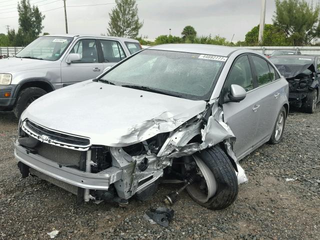 1G1PC5SB0F7249120 - 2015 CHEVROLET CRUZE LT SILVER photo 2