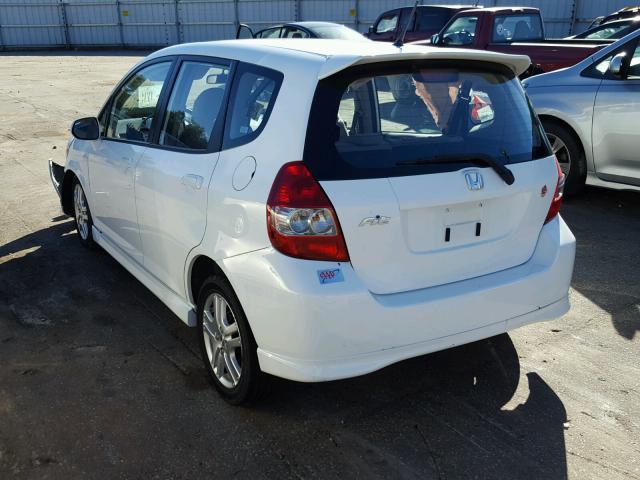 JHMGD38687S051708 - 2007 HONDA FIT WHITE photo 3