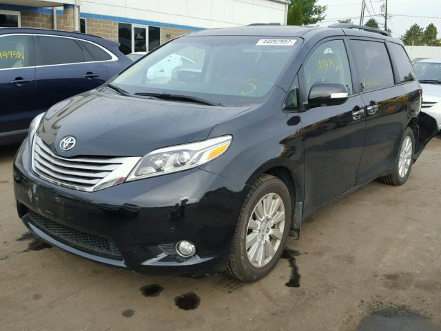 5TDDK3DC4FS095721 - 2015 TOYOTA SIENNA XLE BLACK photo 2