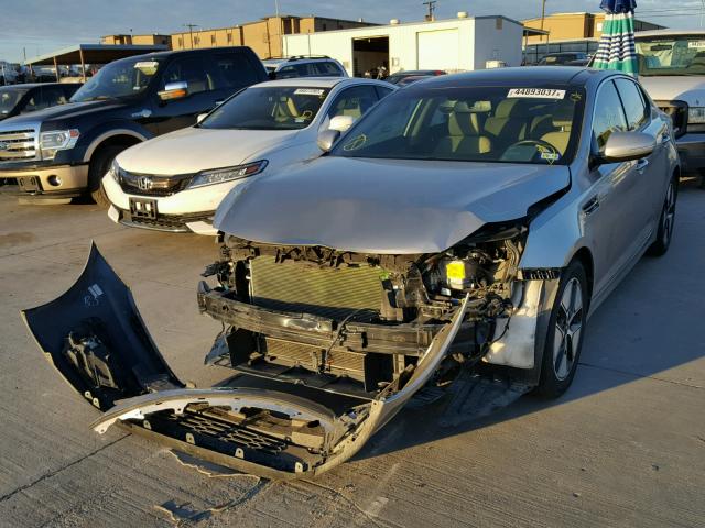 KNAGM4AD8D5055362 - 2013 KIA OPTIMA HYB GRAY photo 2