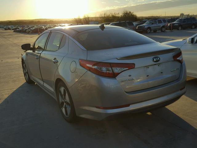 KNAGM4AD8D5055362 - 2013 KIA OPTIMA HYB GRAY photo 3