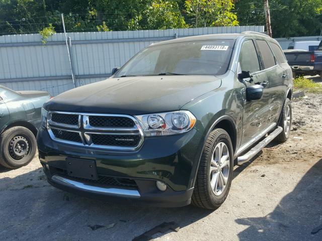 1D4RE2GG3BC674722 - 2011 DODGE DURANGO EX GREEN photo 2