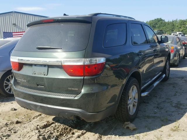 1D4RE2GG3BC674722 - 2011 DODGE DURANGO EX GREEN photo 4