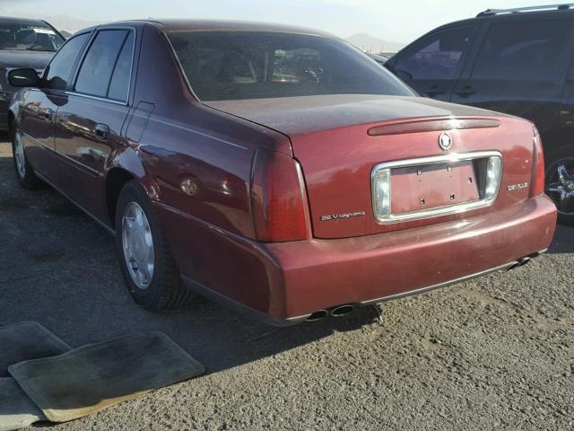 1G6KD54Y1YU252633 - 2000 CADILLAC DEVILLE RED photo 3