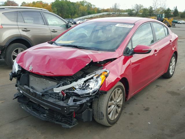 KNAFX4A60G5523755 - 2016 KIA FORTE LX RED photo 2