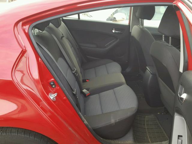 KNAFX4A60G5523755 - 2016 KIA FORTE LX RED photo 6