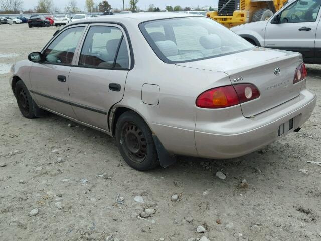 2T1BR12E92C877222 - 2002 TOYOTA COROLLA CE TAN photo 3