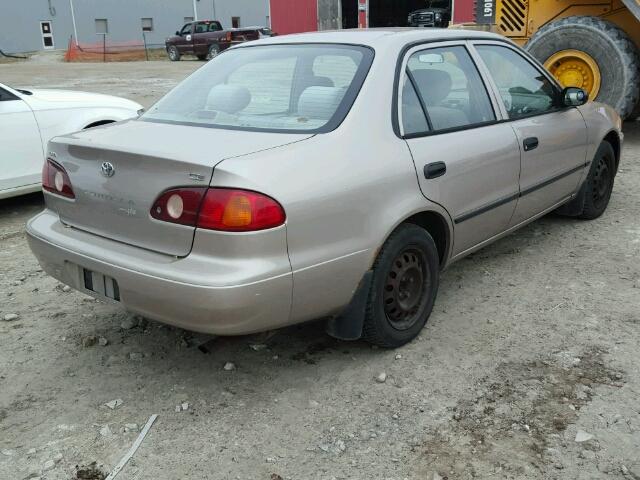 2T1BR12E92C877222 - 2002 TOYOTA COROLLA CE TAN photo 4