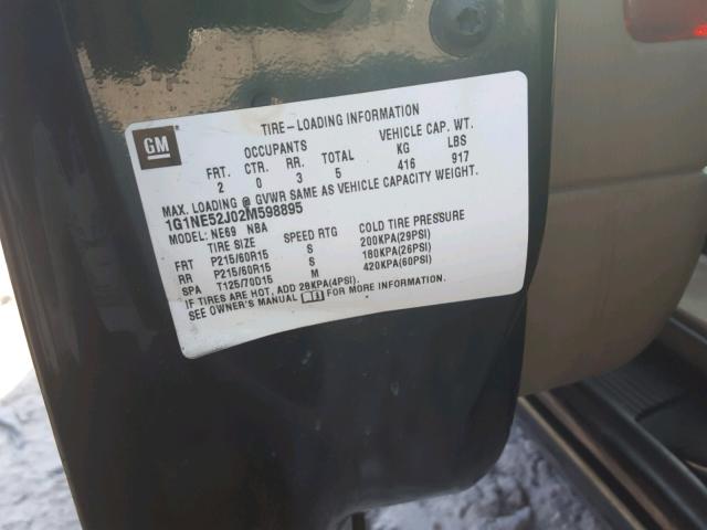 1G1NE52J02M598895 - 2002 CHEVROLET MALIBU LS Qara foto 10