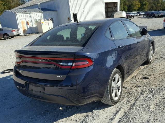 1C3CDFBB7FD264955 - 2015 DODGE DART SXT BLUE photo 4