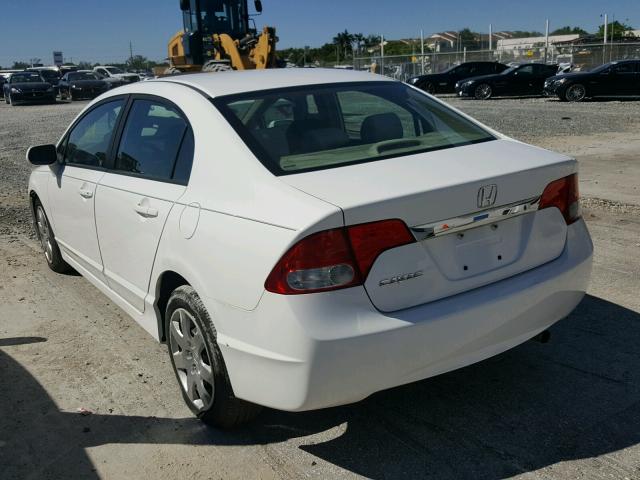 2HGFA1F58AH527802 - 2010 HONDA CIVIC WHITE photo 3