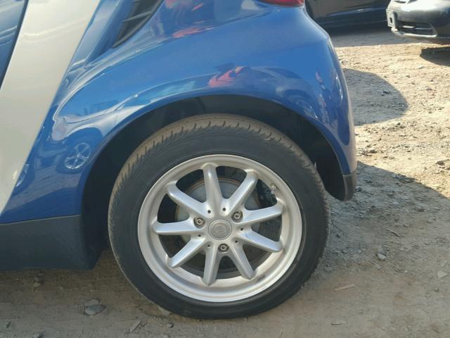 WMEEK31XX8K145612 - 2008 SMART FORTWO PAS 蓝色 照片 9