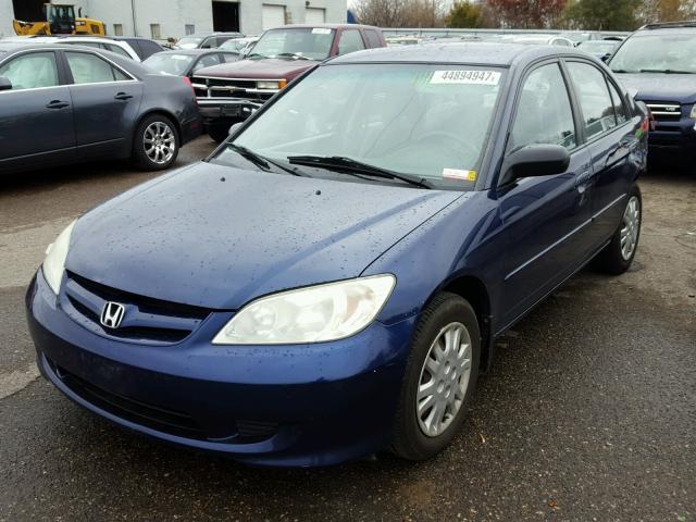 2HGES16594H613665 - 2004 HONDA CIVIC BLUE photo 2