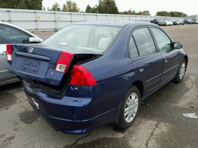 2HGES16594H613665 - 2004 HONDA CIVIC BLUE photo 4