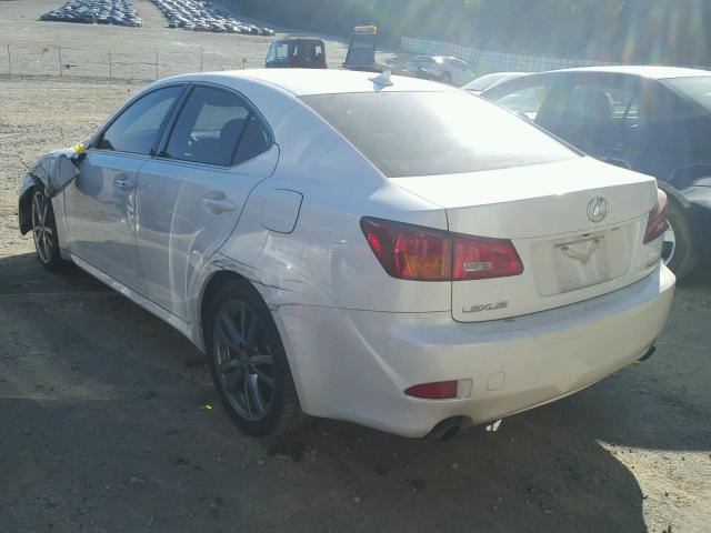 JTHBK262382077080 - 2008 LEXUS IS WHITE photo 3