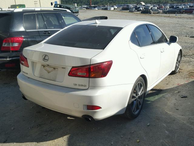 JTHBK262382077080 - 2008 LEXUS IS WHITE photo 4