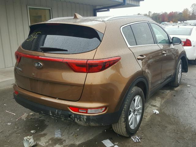 KNDPMCAC3H7270405 - 2017 KIA SPORTAGE L BROWN photo 4