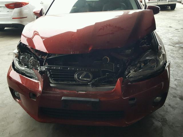 JTHKD5BH4D2126626 - 2013 LEXUS CT 200 RED photo 7