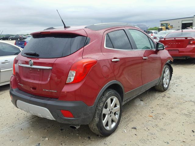 KL4CJCSBXEB651748 - 2014 BUICK ENCORE RED photo 4