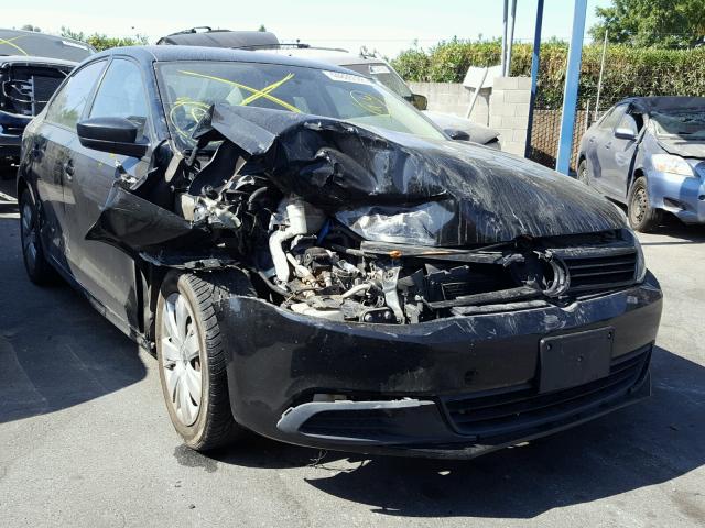 3VW2K7AJ8CM395174 - 2012 VOLKSWAGEN JETTA BASE 黑色 照片 1