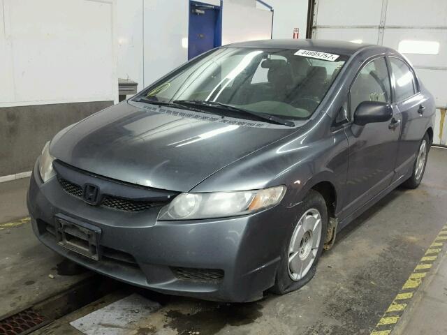 2HGFA15439H007110 - 2009 HONDA CIVIC GRAY photo 2