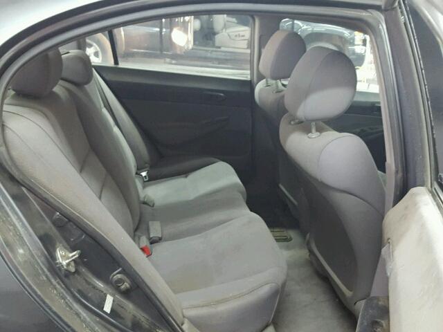 2HGFA15439H007110 - 2009 HONDA CIVIC GRAY photo 6