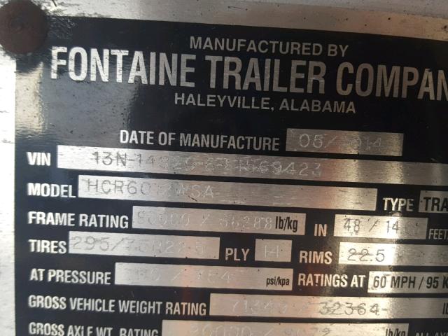 13N148206F1569423 - 2015 FONTAINE TRAILER SILVER photo 10