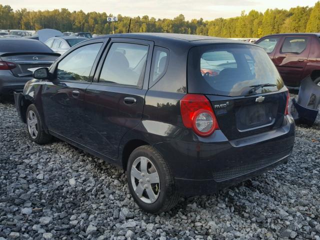 KL1TD6DE5BB137721 - 2011 CHEVROLET AVEO LS BLACK photo 3